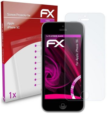 atFoliX Schutzfolie Panzerglasfolie für Apple iPhone 5C, Ultradünn und superhart