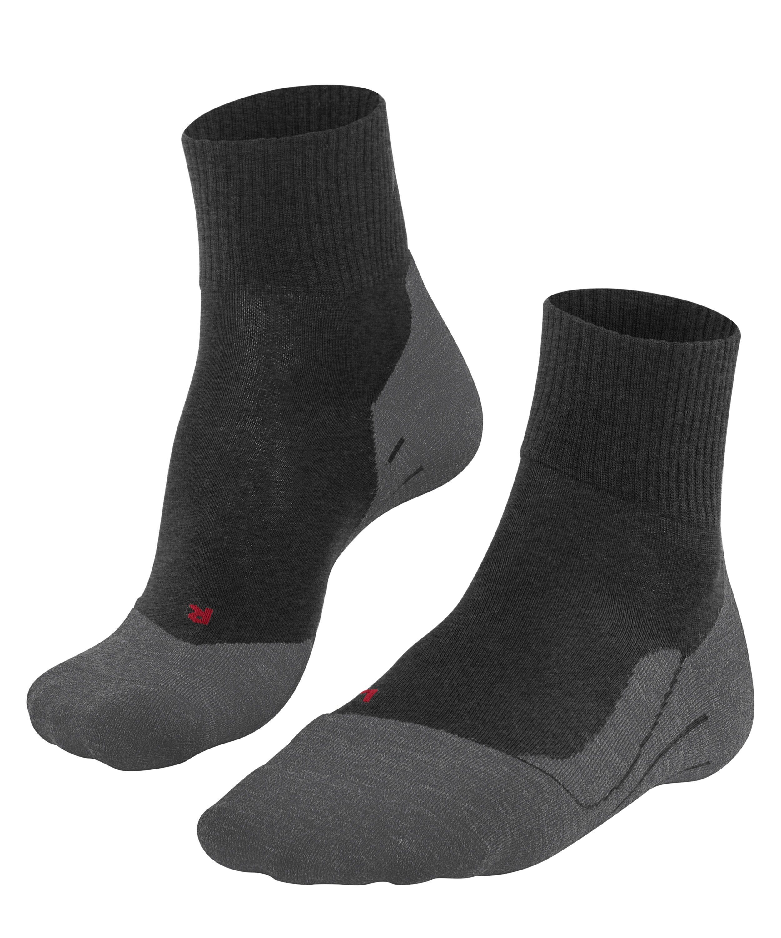 FALKE Wandersocken TK5 Wander Wool Short (1-Paar) Leicht und bequem für Freizeitwanderungen asphalt mel. (3180) | Wandersocken