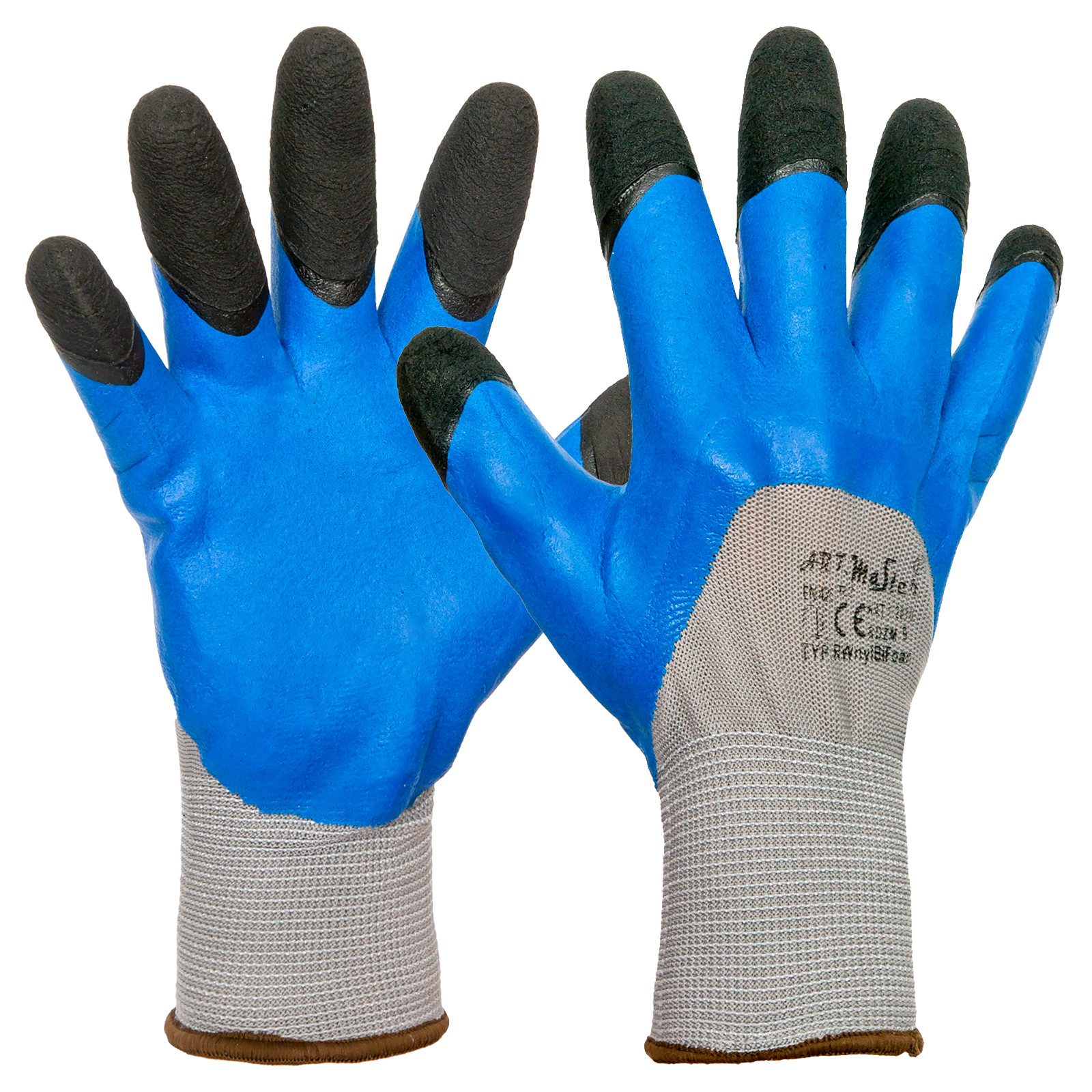 Arbeitshandschuh-Set 12 Paar Arbeitshandschuhe Schutzhandschuhe Montagehandschuhe mit Latex