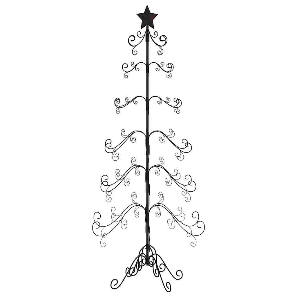 vidaXL Künstlicher Weihnachtsbaum Metall-Weihnachtsbaum für Dekorationen Schwarz 180 cm