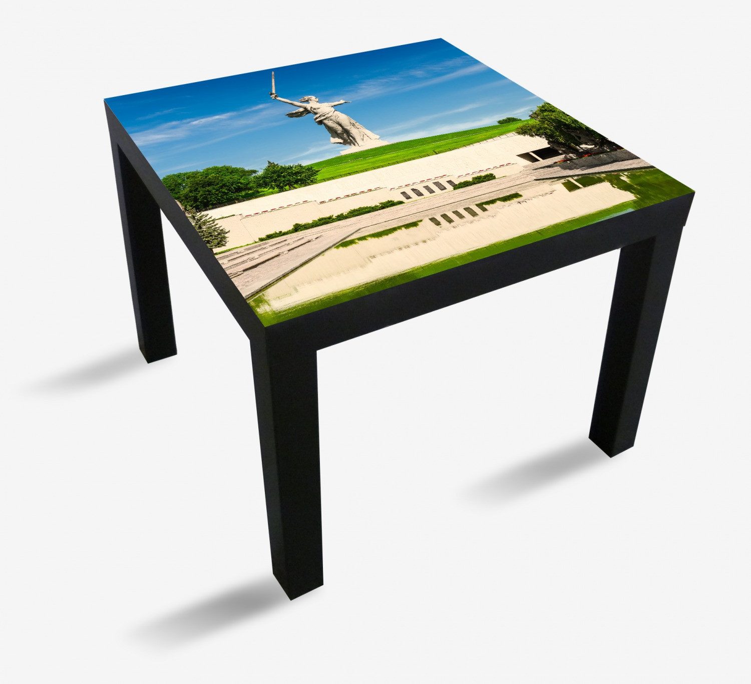 Wallario Tischplatte Monument der Entschlossenheit (1 St), für Ikea Lack Tisch geeignet