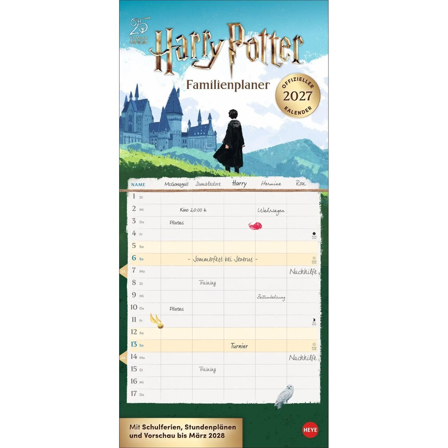 HEYE Wandkalender Harry Potter Familienplaner 2027
