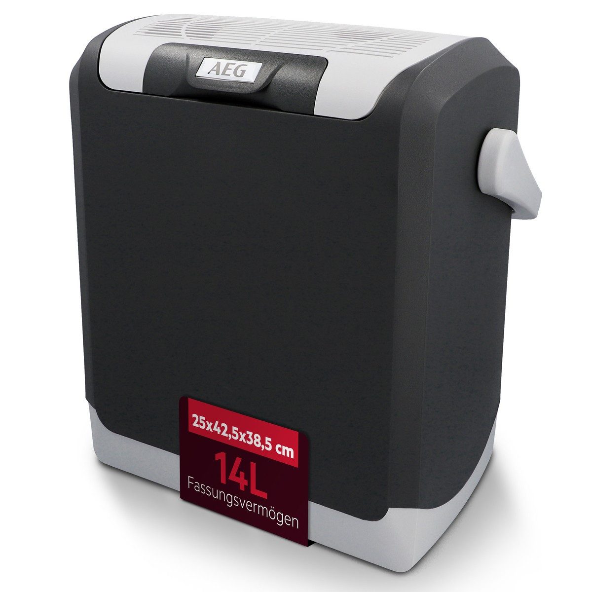 AEG Elektrische Kühlbox KK 14, 14 l, 12 V KFZ Kühl- & Warmhaltebox, grau