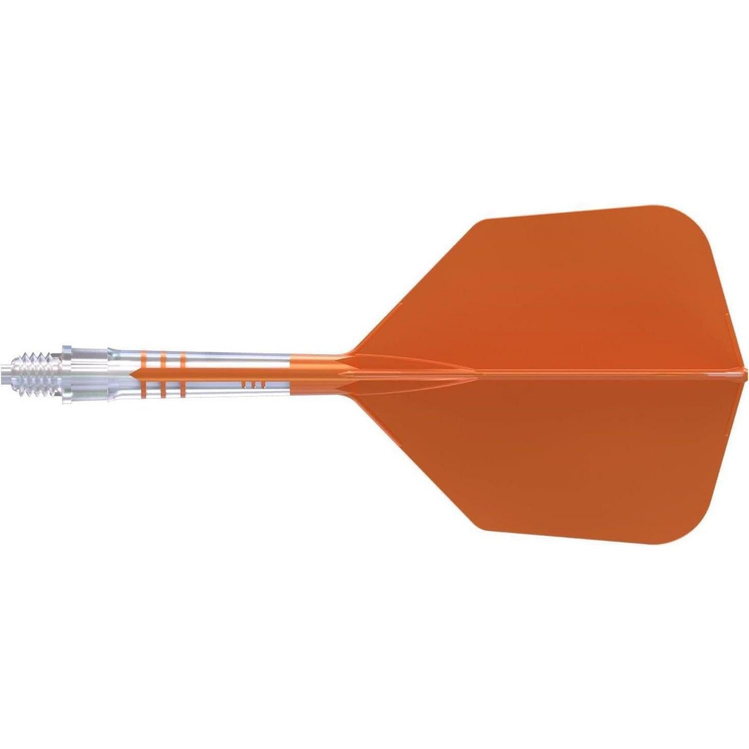 LuxusKollektion Pfeilschaft Dartschaft T19 Carbon Big orangefarbener Flight weißer Schaft Größe 3