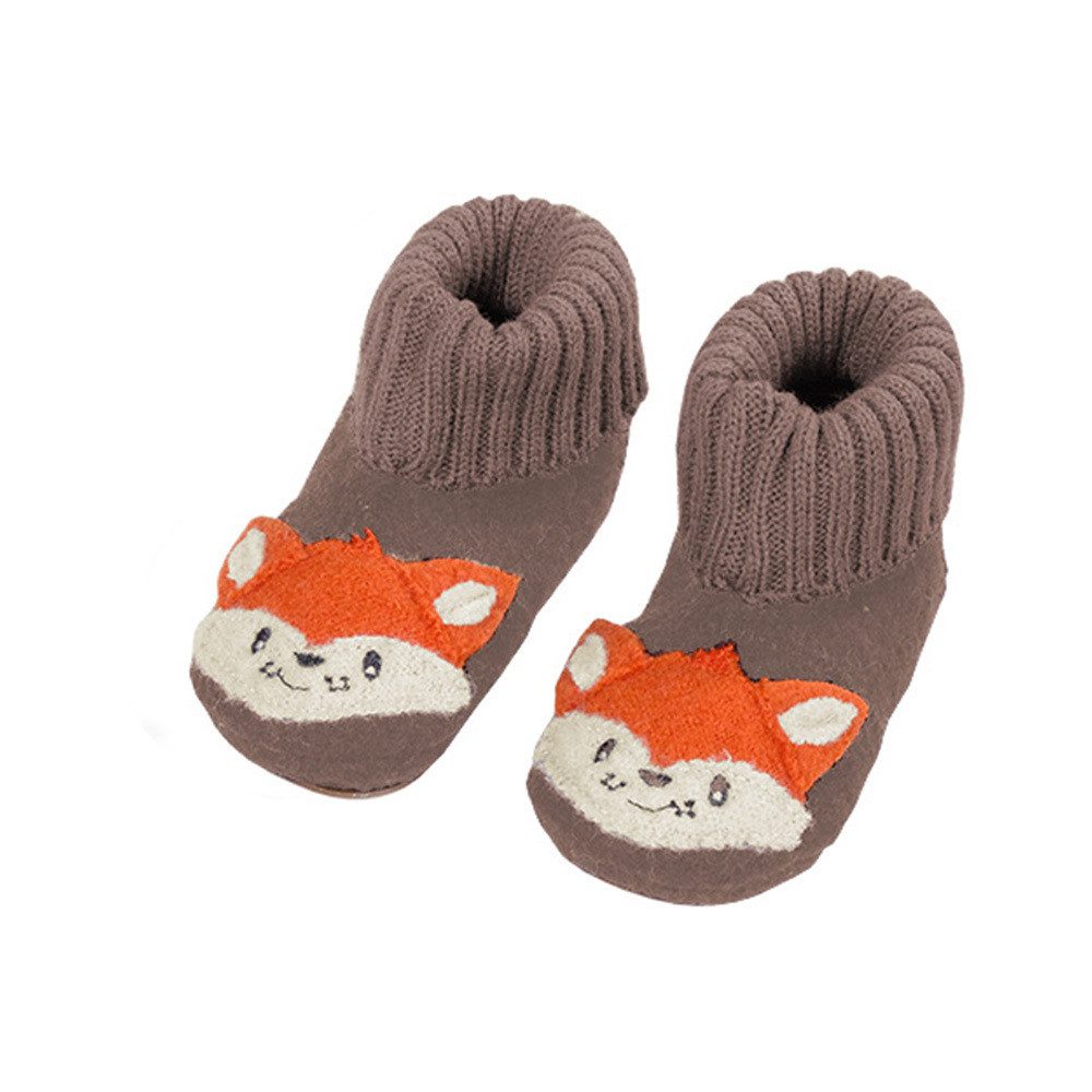 MAXIMO Ходунки Fuchs Anti-Rutsch-Sohle, Strickbund Lauflernschuh (2-tlg) Wollfleece