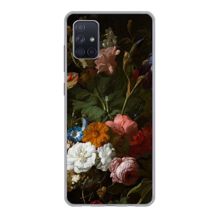 MuchoWow Handyhülle Vase mit Blumen - Gemälde von Rachel Ruysch Phone Case Handyhülle Samsung Galaxy A71 Silikon Schutzhülle