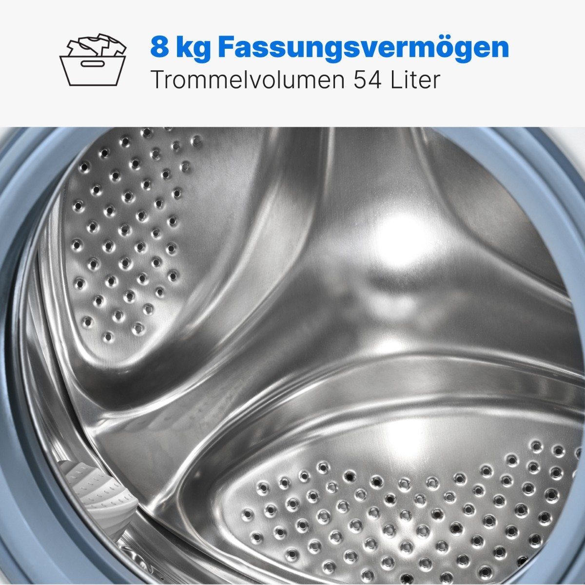 BOMANN Waschmaschine WA 7185, 8 kg, 1400 U/min, Waschmaschine 8kg mit max. 1400 U/min und Endzweitvorwahl