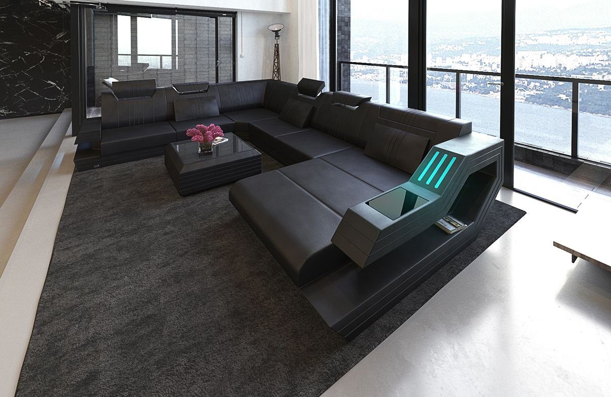 Sofa Dreams Wohnlandschaft Sofa Leder Ledercouch günstig online kaufen