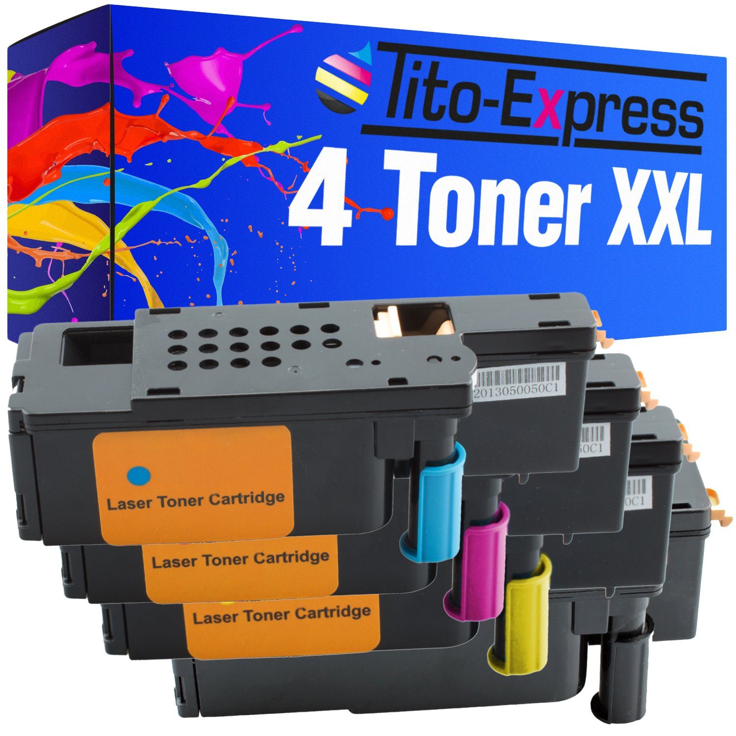 Tito-Express Tonerpatrone 4er Set ersetzt Xerox 6000 Xerox-6000 Xerox6000, für Phaser 6000 6010 N WorkCentre 6000 Series WC 6015 VB