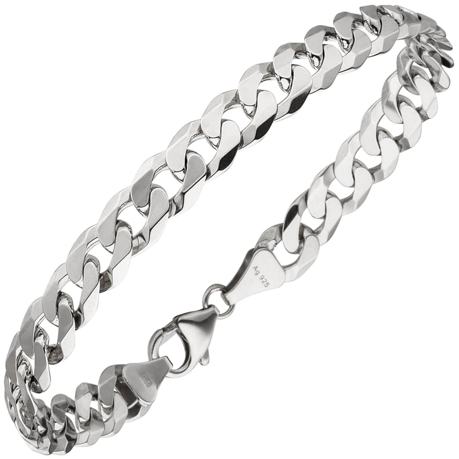 Panzerarmband 7,7mm Panzerarmband aus 925 Silber, 21cm