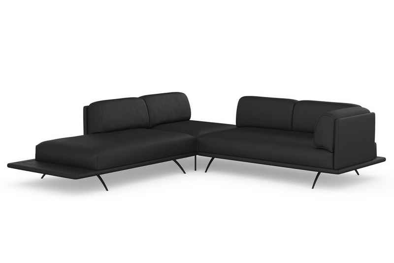 machalke® Ecksofa benito, mit bezogenem Sockel