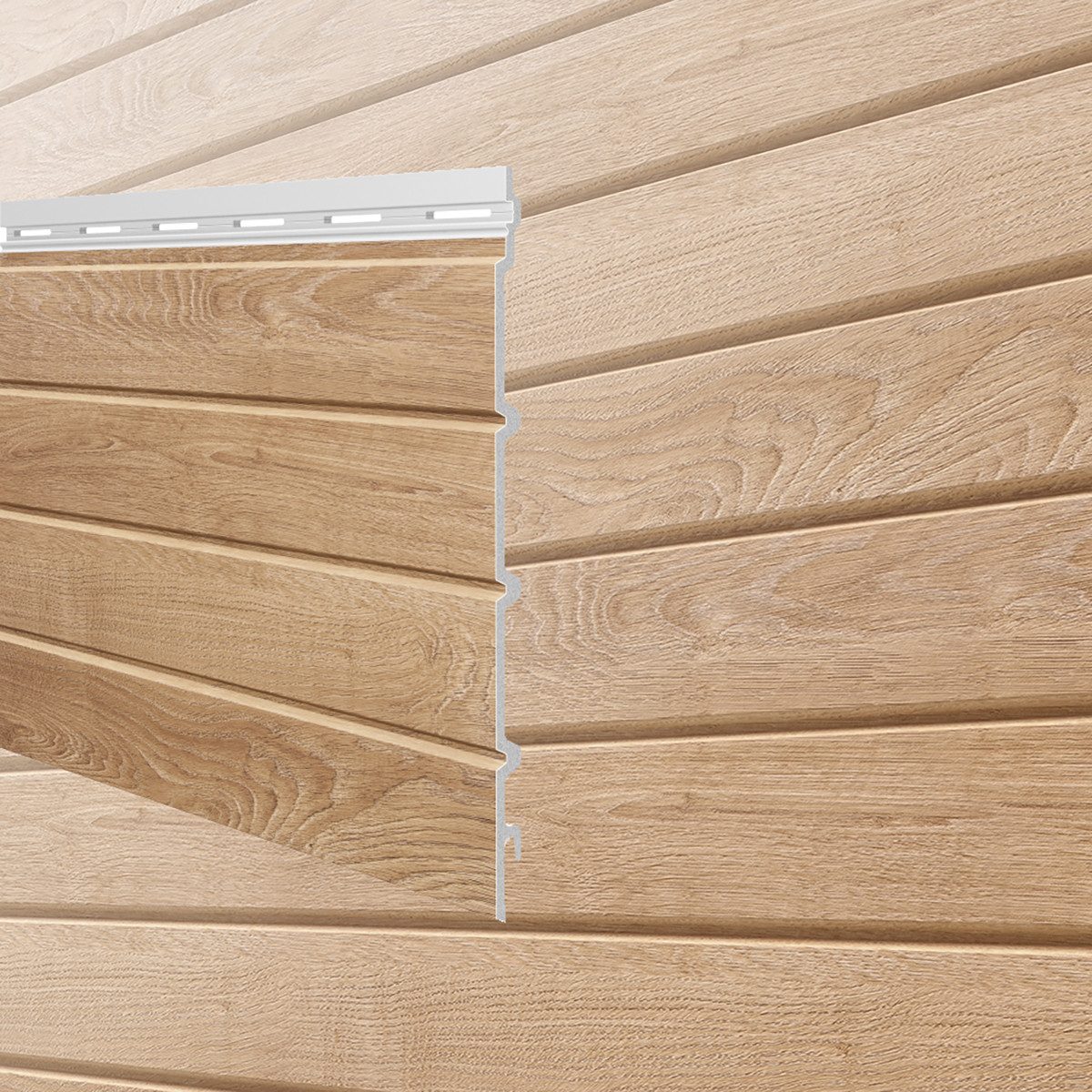 Vox Verkleidungspaneel Kerrafront FS-304 Rhombus Profil Длина 2x6m 3,984 qm hellbraun, BxL: 37,40x600,00 cm, 2,24 qm, (Bund mit 2 Paneele, 4,49 qm) Geringer Wartungsaufwand, UV-beständige Dekorfolie, Rhombusoptik