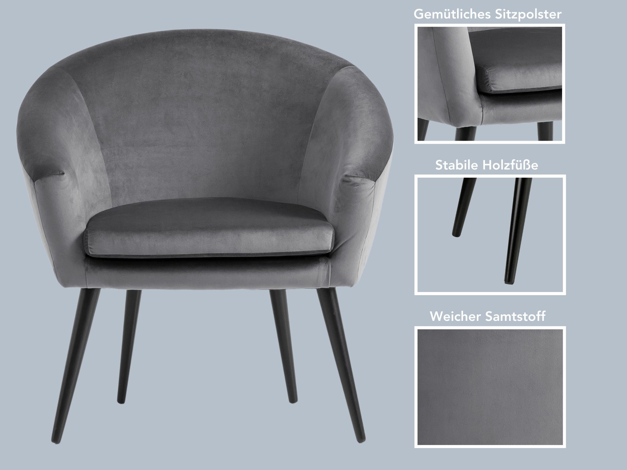 XDREAM Loungesessel Lutz, Relaxsessel, Cocktailsessel, Polstersessel, günstig online kaufen