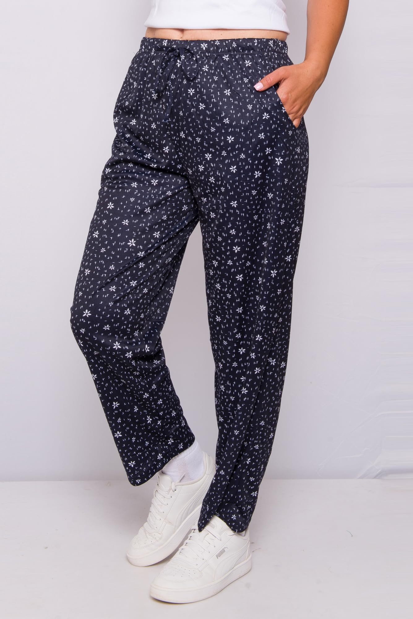 Kendindza Collection Strandhose Damen Sommerhose leicht lang Gemustert elas günstig online kaufen