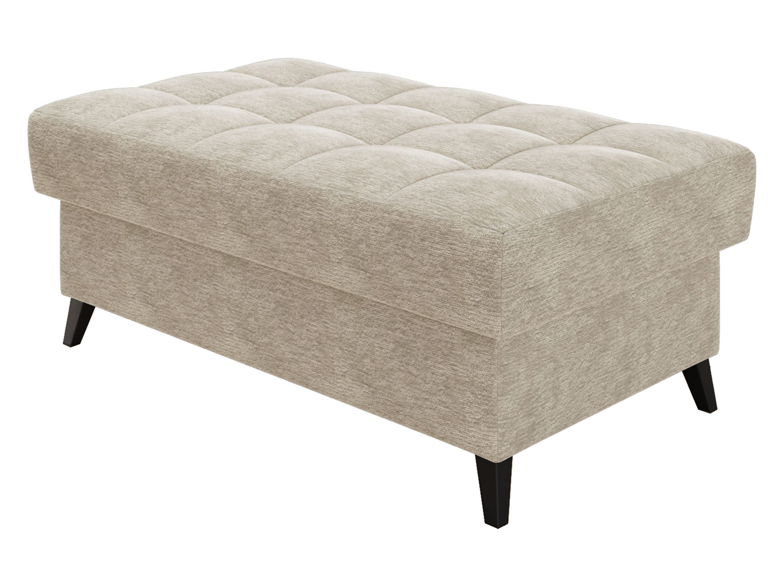 MIRJAN24 Polsterhocker Nord, Holzfüße in der Farbe Anthrazit, Wellenfeder