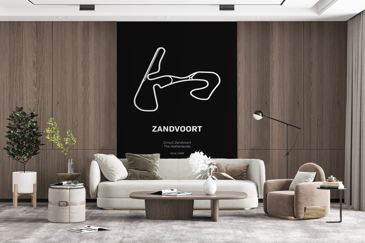 MuchoWow Fototapete Formel 1 - Wohnzimmer, bedruckt, St), Rennstrecke, Zandvoort Wandtapete für Matt, Tapete Montagefertig (3 - Vinyl
