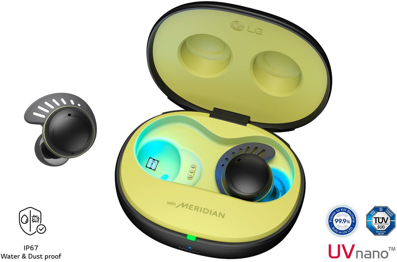 In-Ear-Kopfhörer Assistant, DTF7Q (Active (ANC), LG wireless Google TONE Free Siri) fit Noise Cancelling