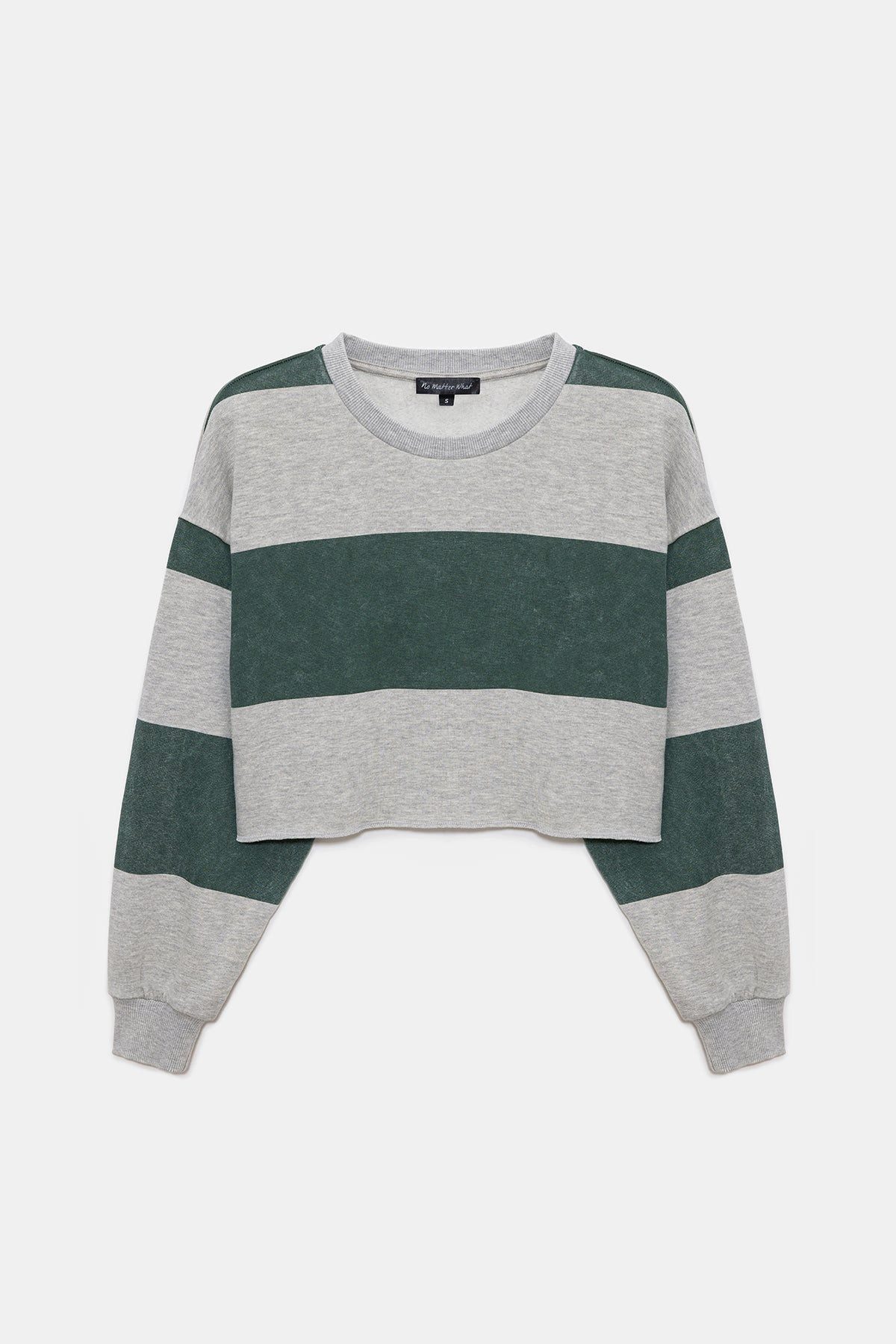 Kapuzensweatshirt Gestreiftes Crop-Sweatshirt