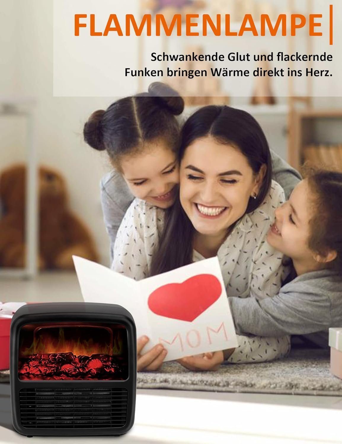 Diyarts Heizlüfter Keramik, 1500 W, Zwei Heizstufen (1.000 W / 1.500 W) plus Warmluftbetrieb