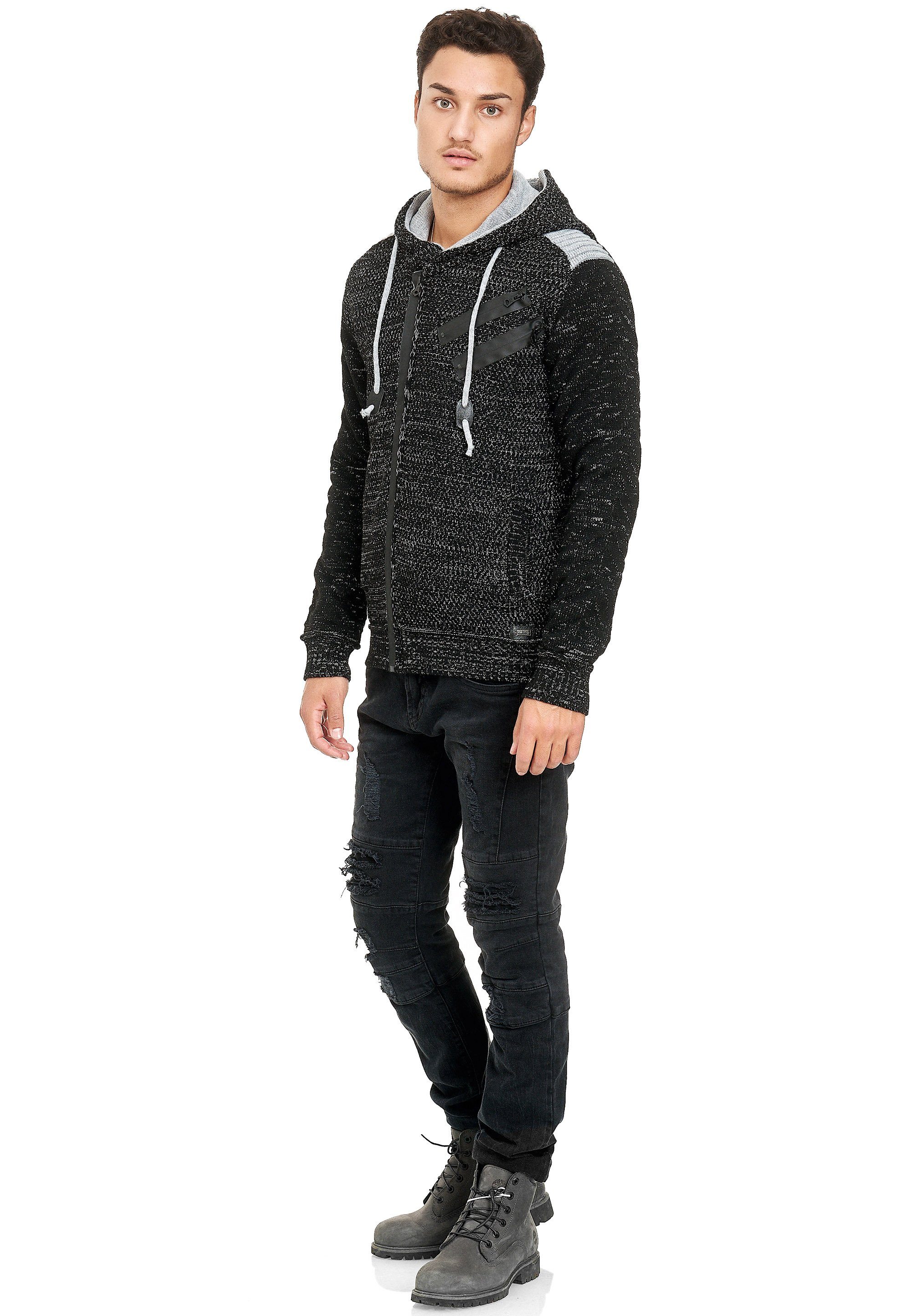 Rusty Neal Strickjacke in cooler Grobstrickoptik