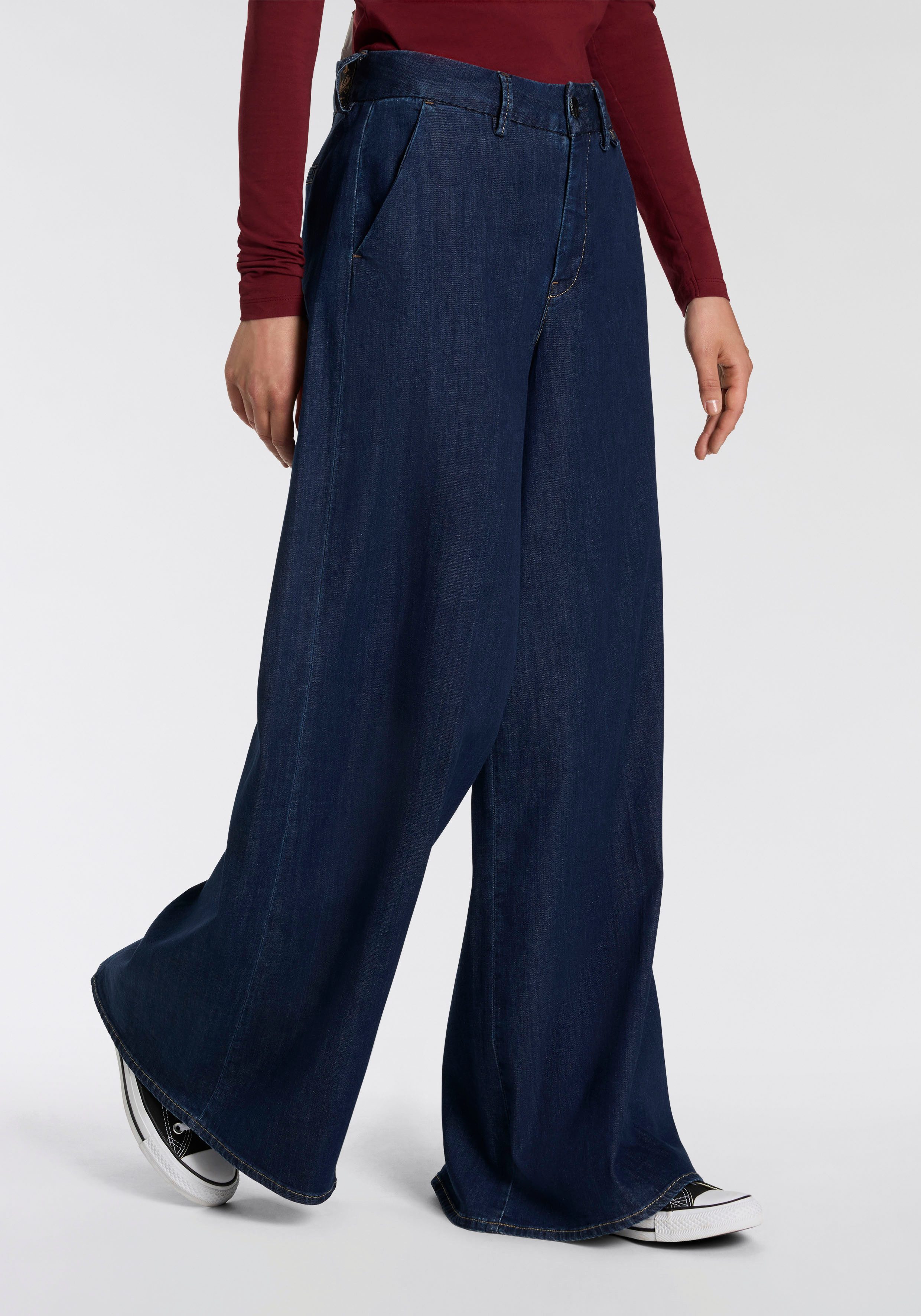 Herrlicher Weite Jeans Lovely Palazzo Denim Light Palazzo günstig online kaufen