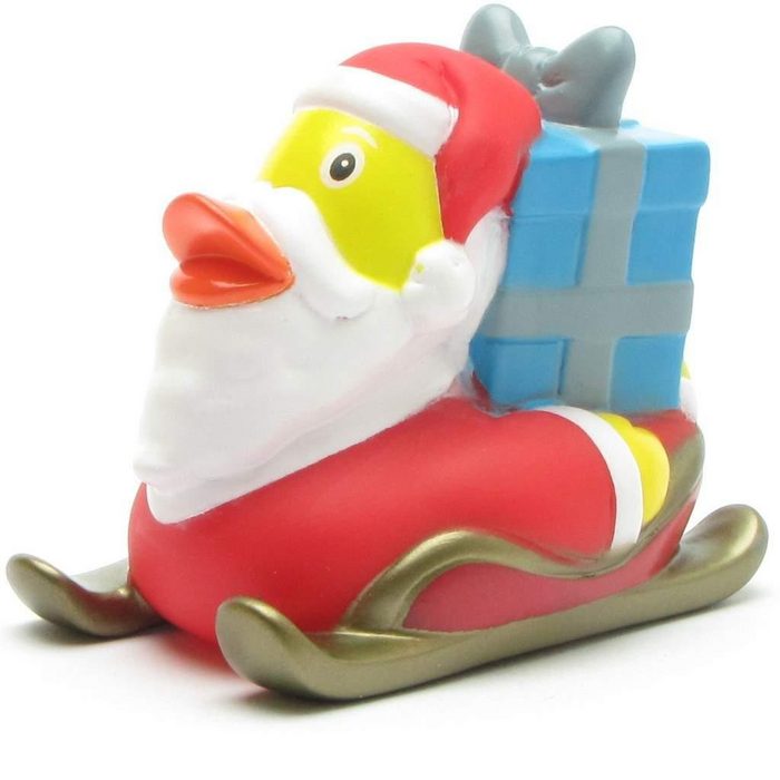 Duckshop Badespielzeug Weihnachtsmann Badeente auf Schlitten - Quietscheente