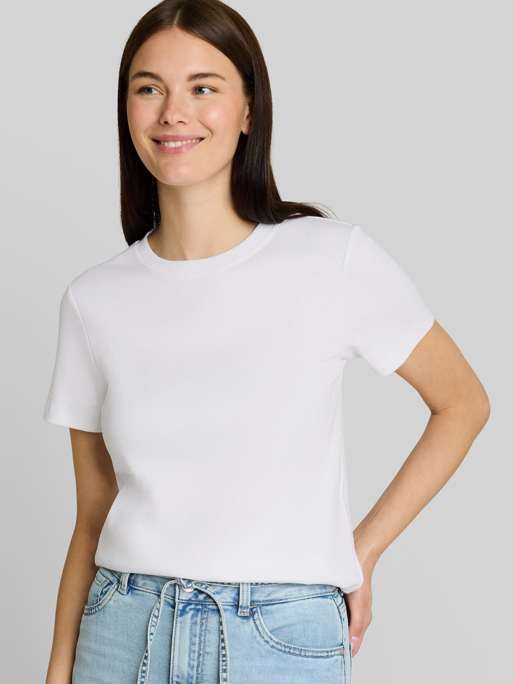 TOM TAILOR T-Shirt T-Shirt (im Einserpack) Basic T-Shirt aus Baumwolle – Bild 4 von 5