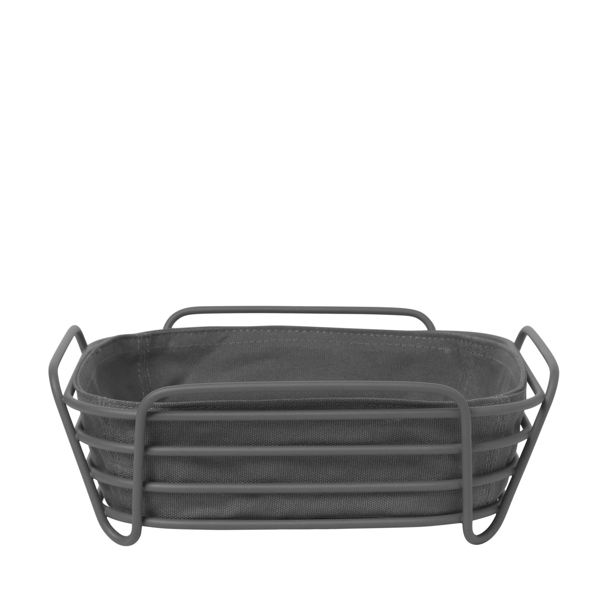 blomus Brotkorb -DELARA- Vielseitiger Brotkorb: Modernes Design, Pulverbeschichteter Stahl, 100% Baumwolle, Hygienisch, Langlebig, Zeitlos