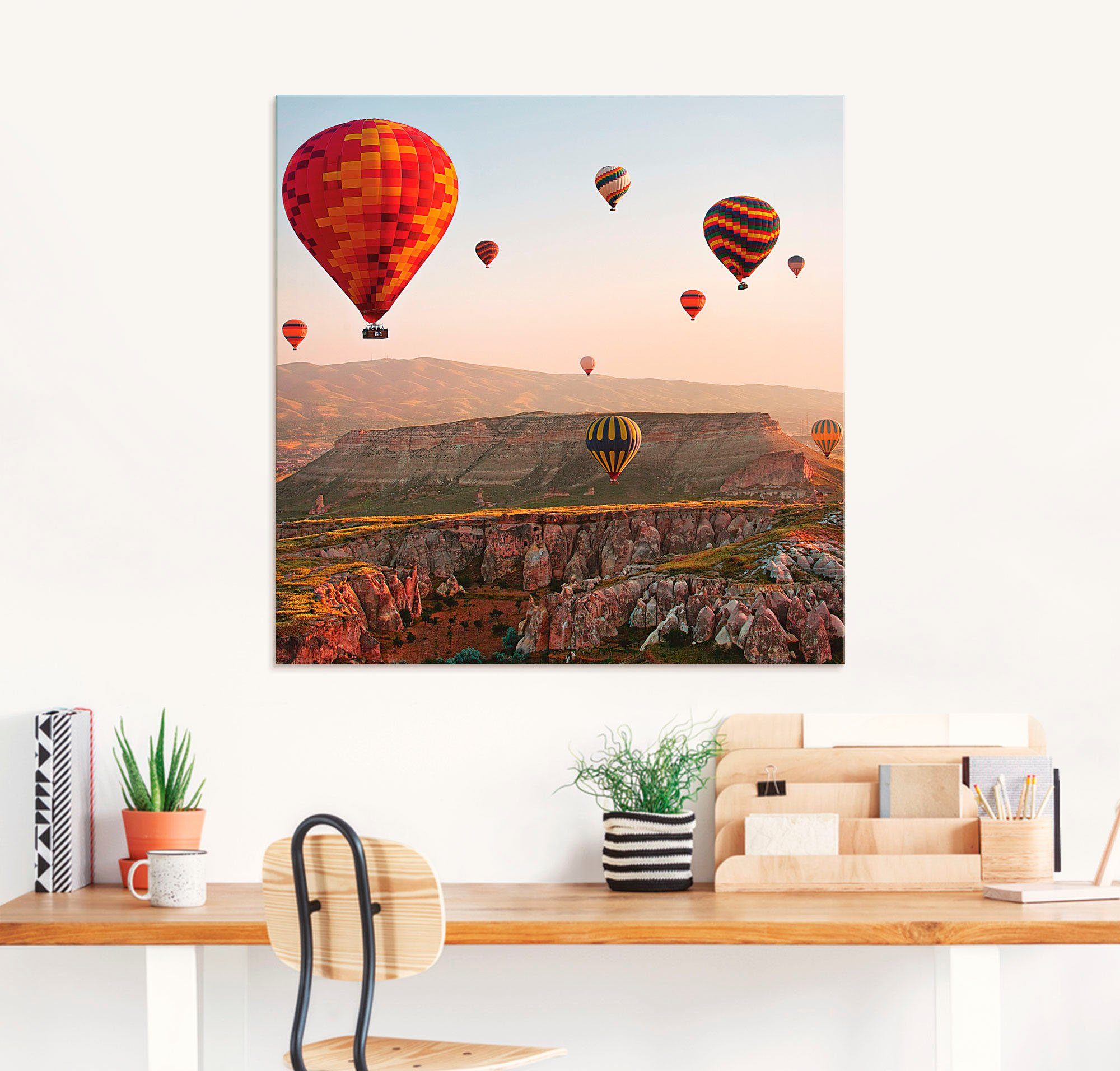 Artland Glasbild Kappadokien Ballonfahrt, Ballonfahren (1 St), in verschiedenen Größen