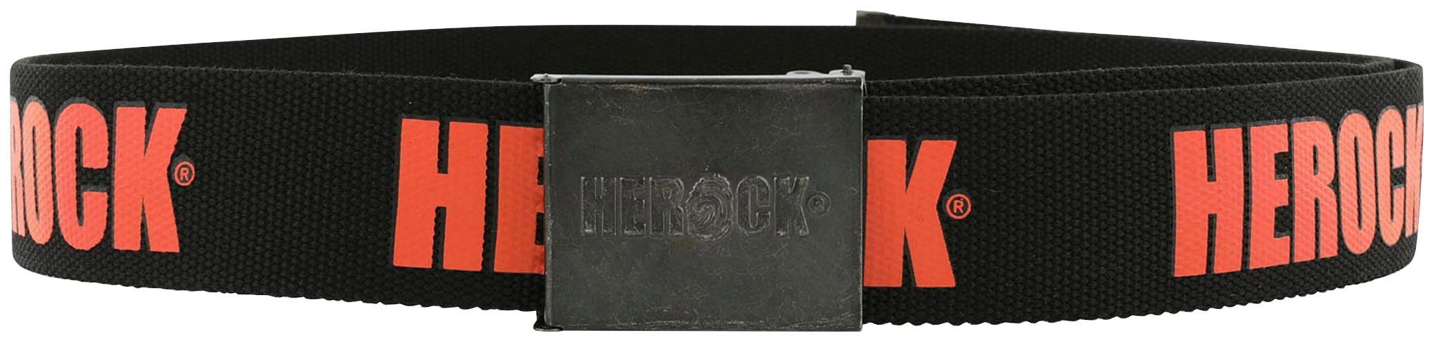 Herock Arbeitshose Thor Wasserabweisend, einstellbar einstellbarer mit inkl. 7 schwarz Taschen, 130cm) viele leicht, bis Hose Flaschenöffner, Stoffgürtel, Farben (Spar-Set, Bund, Schnalle
