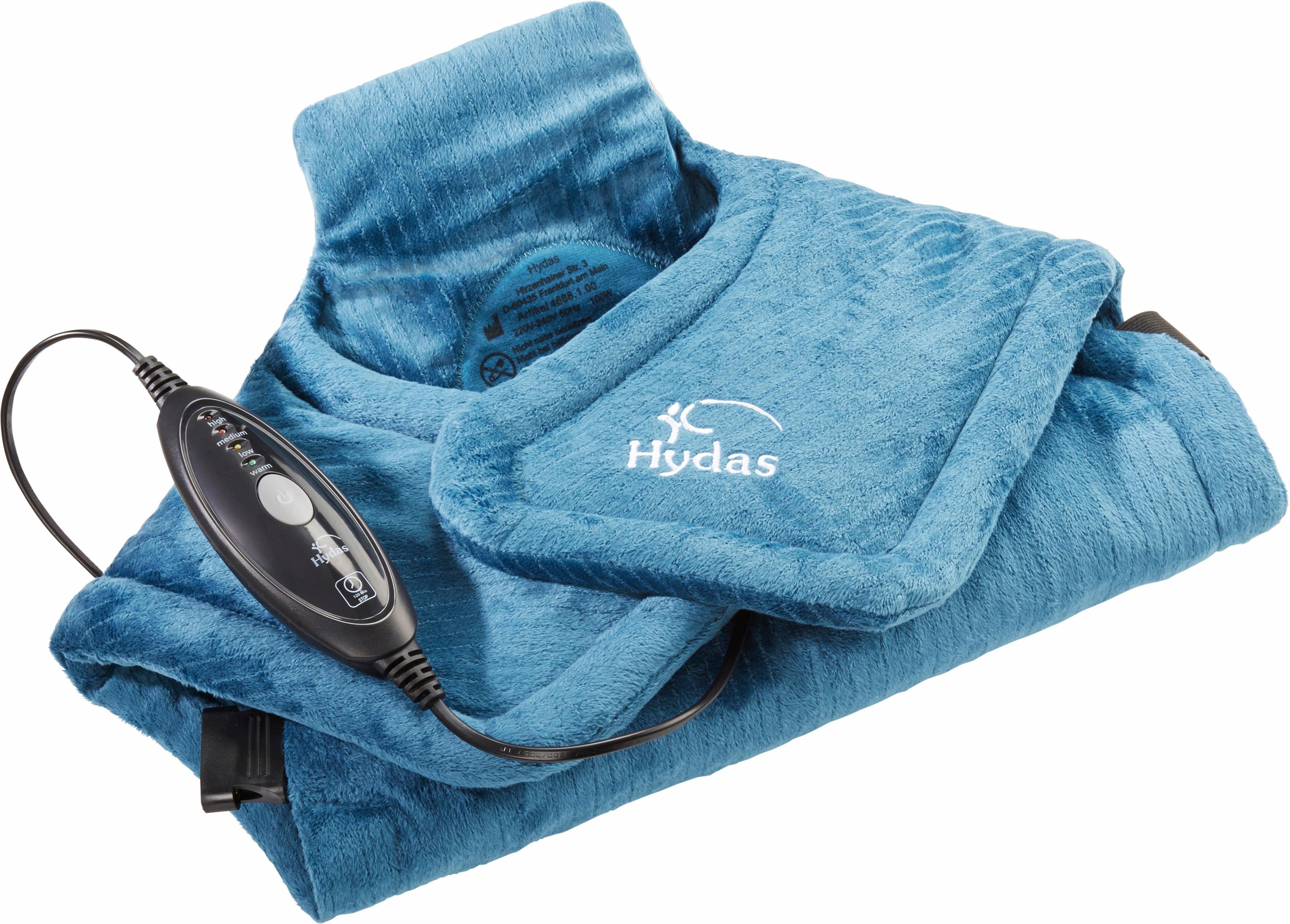 Hydas Heizkissen für Nacken, Schulter und Rücken, extra lang und anschmiegsam, Sanftes und sicheres Wärmen beanspruchter Körperregionen