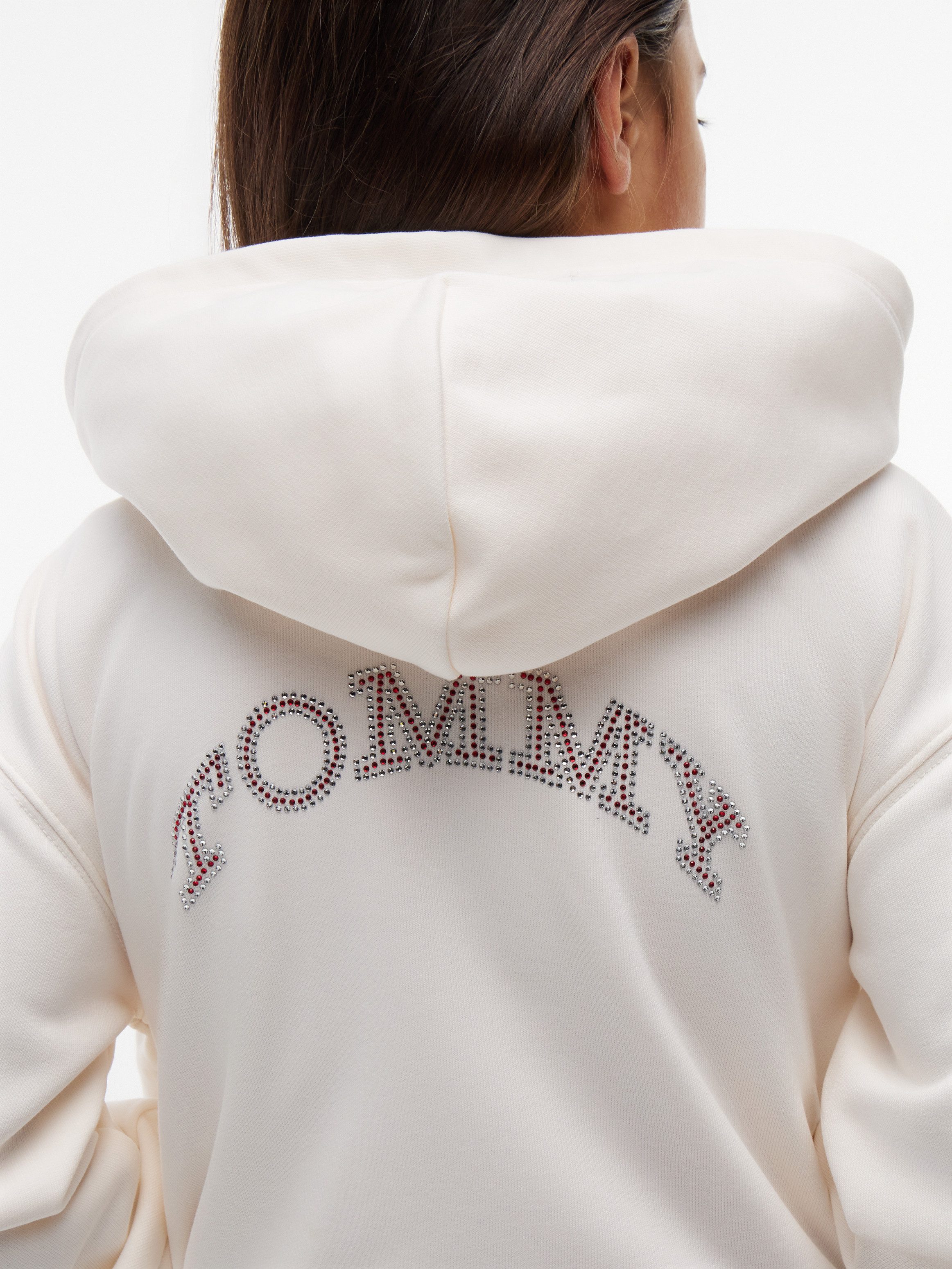 Tommy Hilfiger Kapuzensweatjacke Relaxed Fit, Kinder bis 16 Jahre, mit glitzernden Strasssteinen – Bild 3 von 5