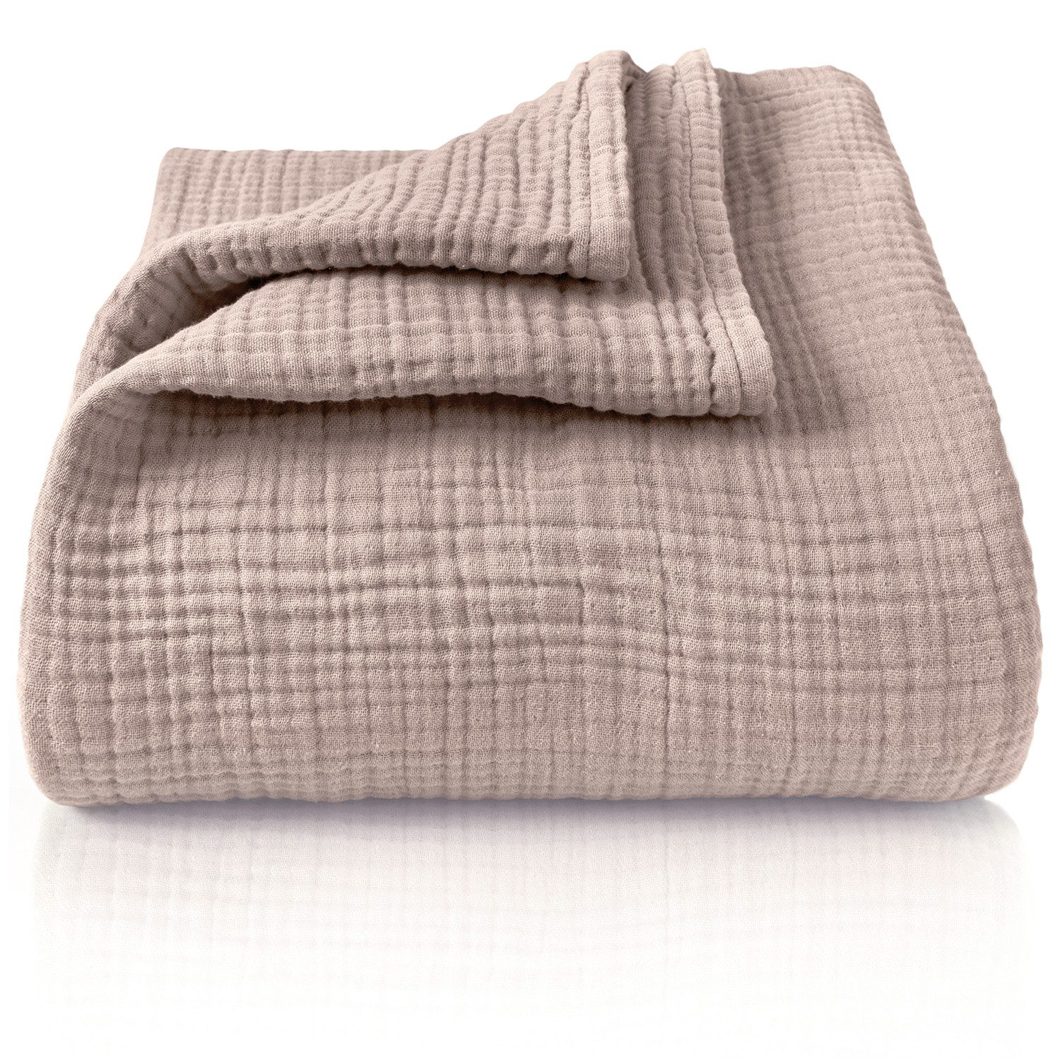 Laynenburg Tagesdecke Musselin aus 100% Baumwolle – Baumwolldecke, Kuscheldecke, Wohndecke als Sommerdecke, Bett-Überwurf, Couch-Überwurf, Sofa-Decke