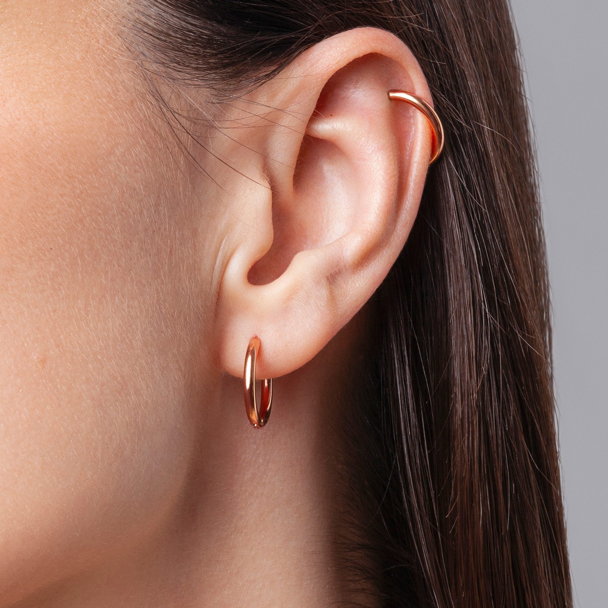 ALEXASCHA Paar Ohrclips Basic Creolen Clips • Minimalistische Ohrringe ohne Ohrlöcher