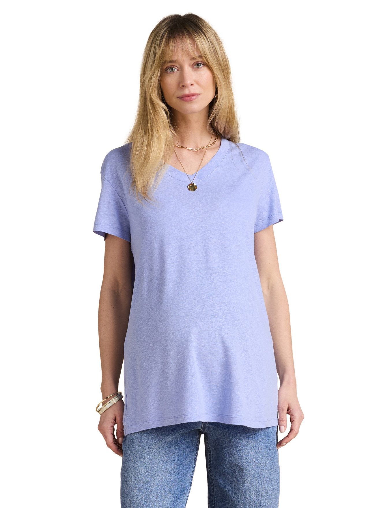 Umstandsshirt Umstands-T-Shirt mit Leinen