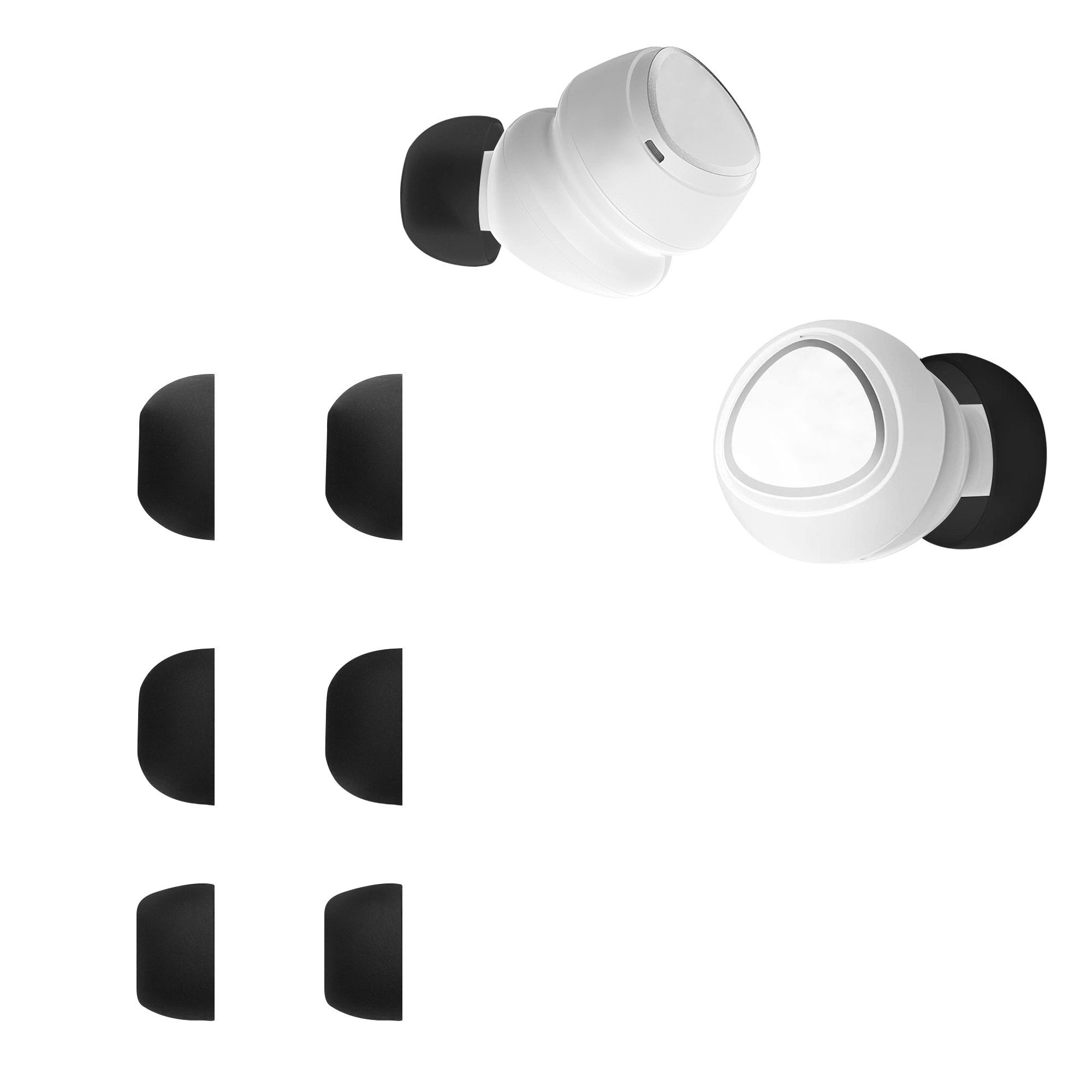 kwmobile 6x Polster In-Ear Ohrstöpsel Silikon Air Größen Ohrpolster / Pro Kopfhörer) - (3 3 Mini / Schwarz SONIC SoundPeats Pro für