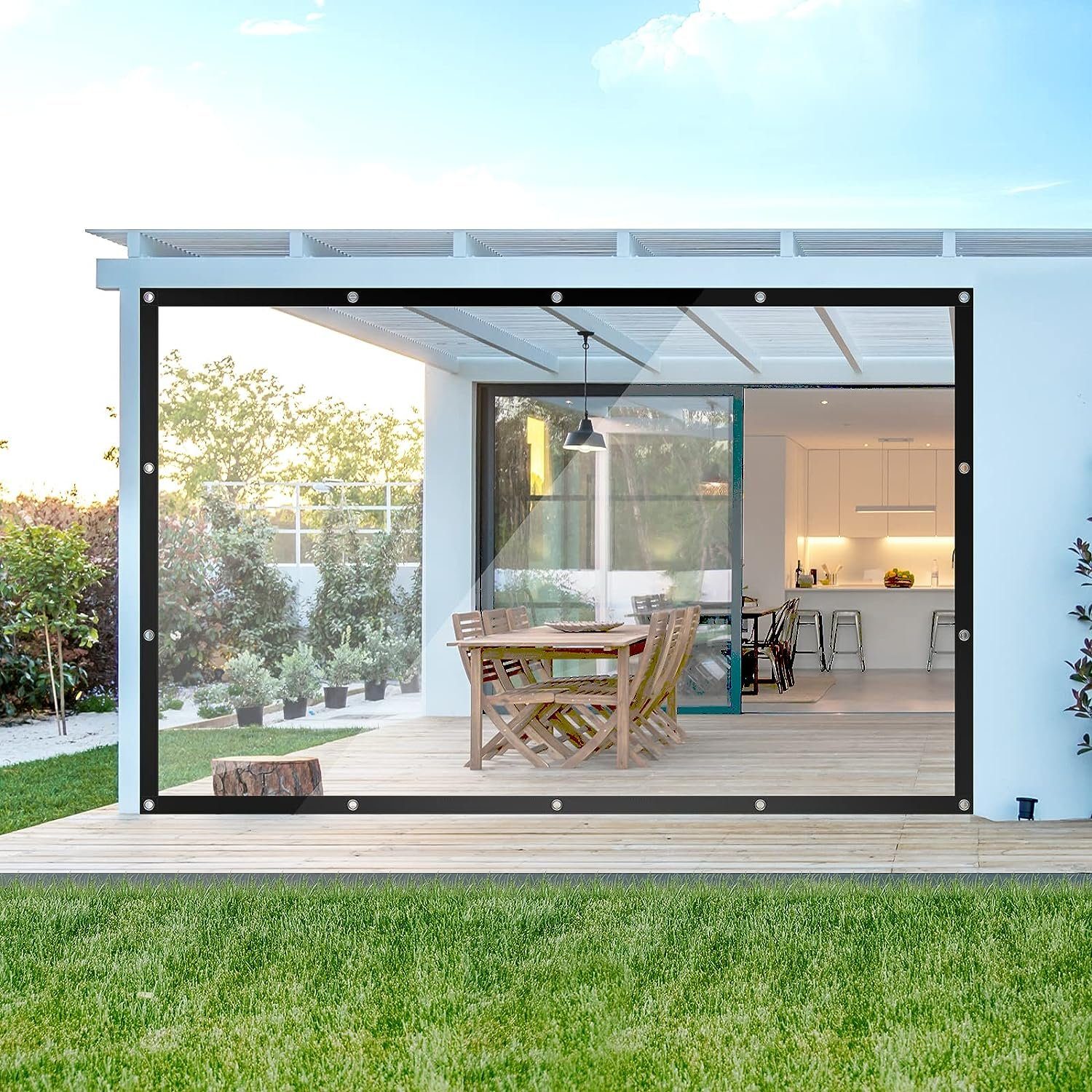 Woltu Gartenmöbel-Schutzhülle (1-St), PVC Plane 380g/m² mit Ösen und Seil günstig online kaufen