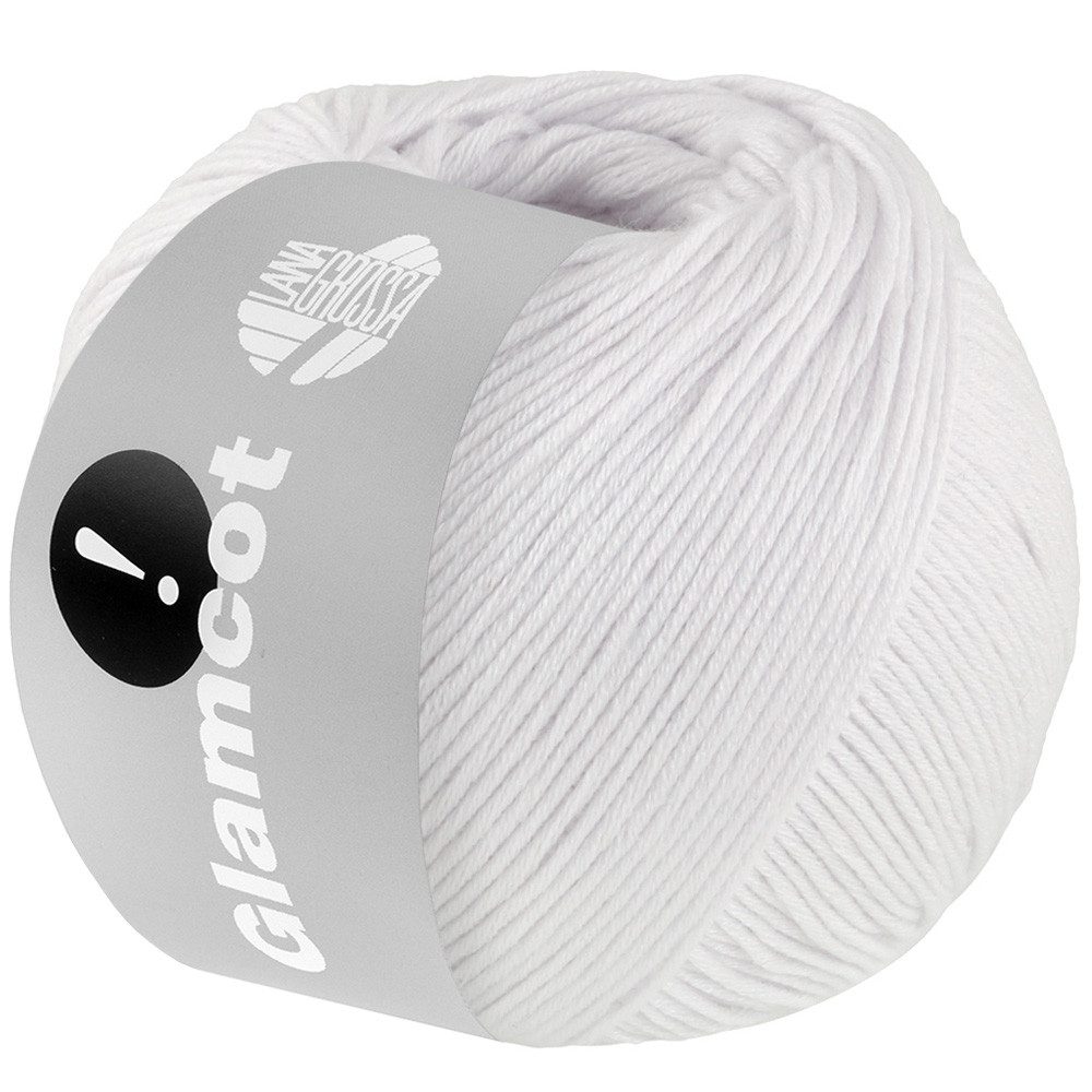 LANA GROSSA GLAMCOT Häkelwolle, 155 m (zart glänzende, multifile Baumwoll-Viskosemischung), 50 g