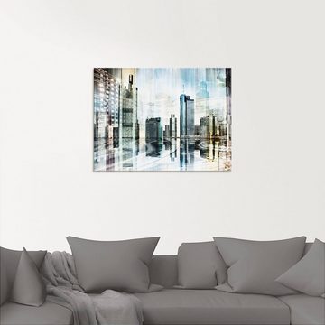 Artland Glasbild Frankfurt Skyline Abstrakte Collage, Deutschland (1 St), in verschiedenen Größen