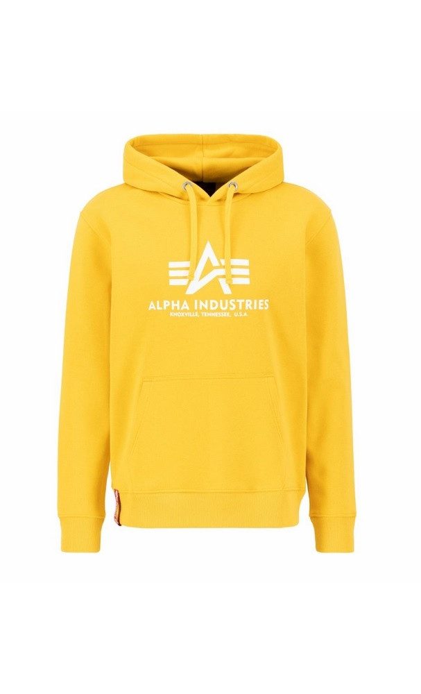 Alpha Industries Kapuzenpullover (Hoodie) Basic Logo solargelb Herren günstig online kaufen