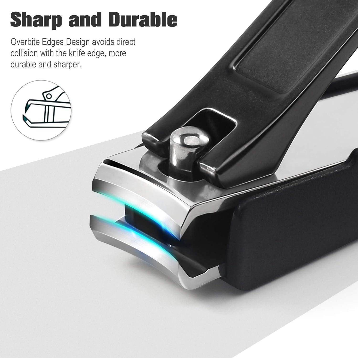 LuxusKollektion Nagelknipser-Set 2er Set Nagelknipser mit Nagelfänger und Feile, scharfe & langlebige