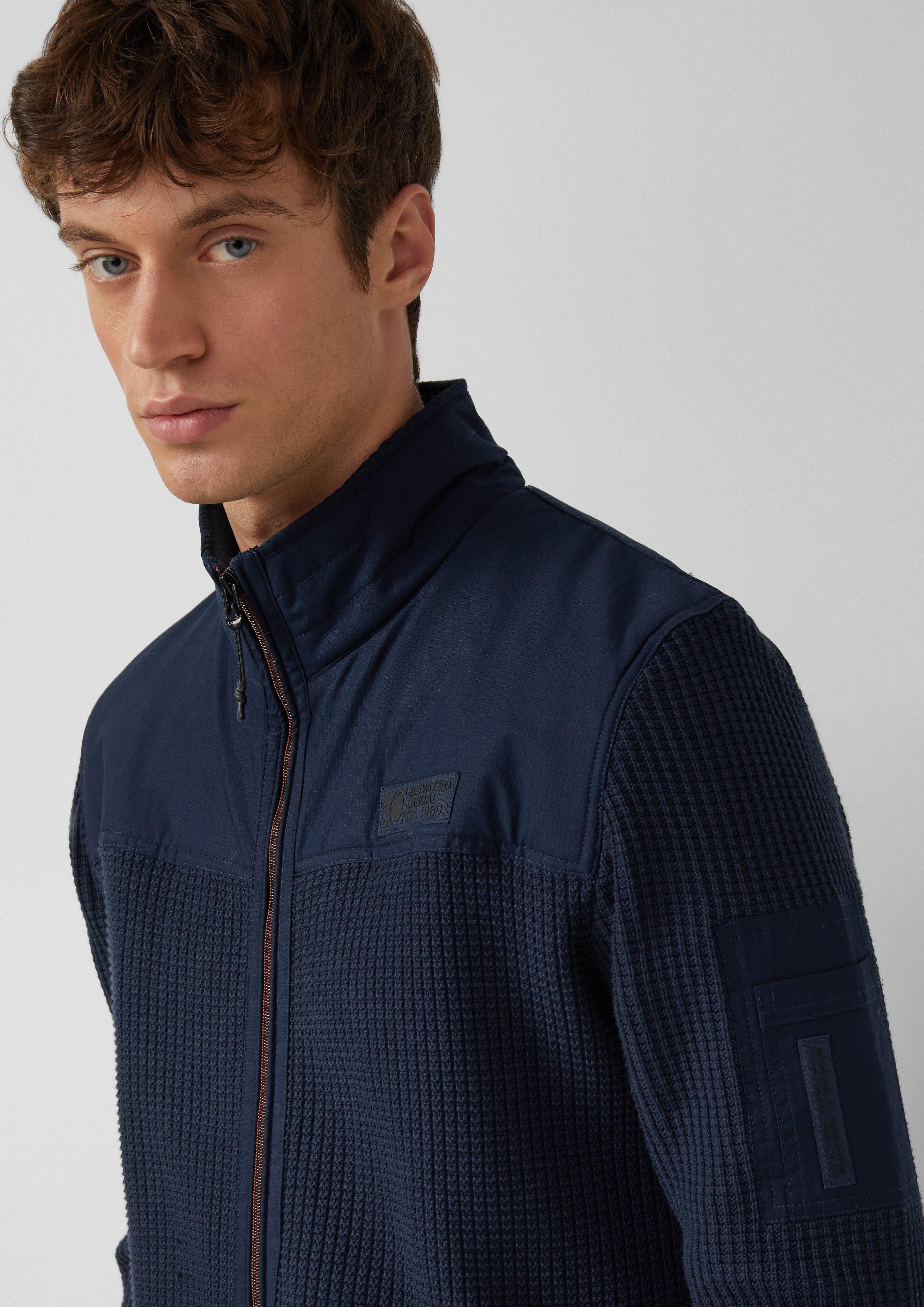s.Oliver Strickjacke Sportive Strickjacke im Fabricmix günstig online kaufen