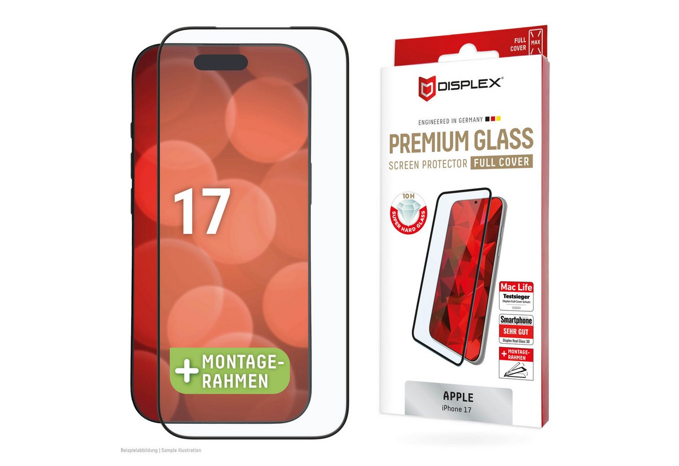 Displex Displayschutzglas DISPLEX Premium Panzerglas vollflächig Antireflex