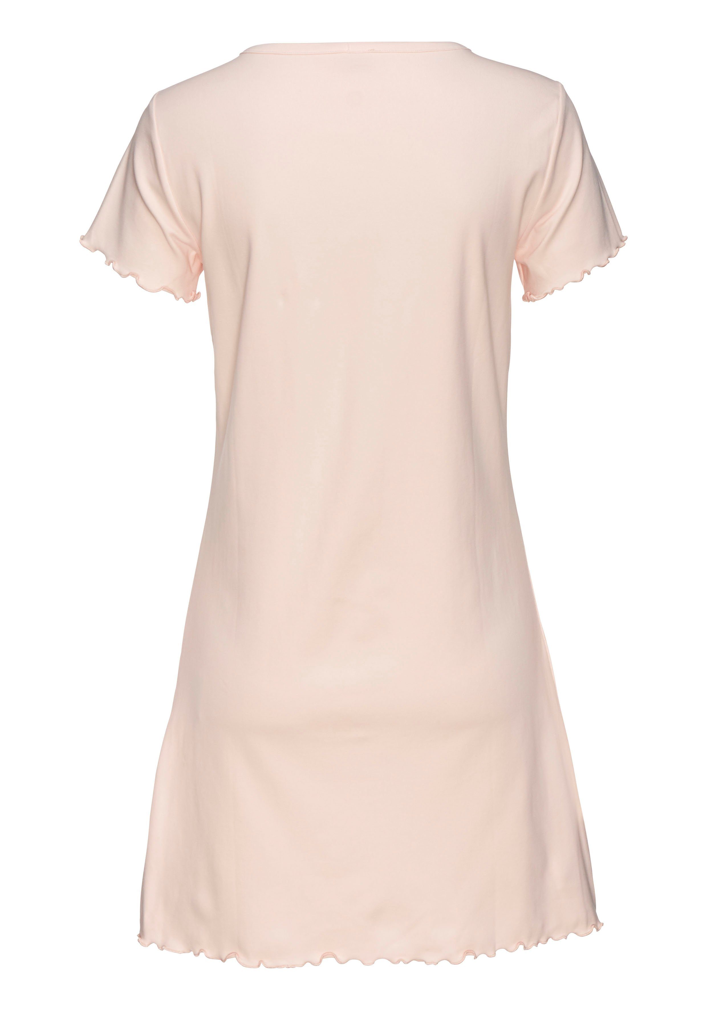 s.Oliver Nachthemd mit blassrosa Knopfleiste kurzer