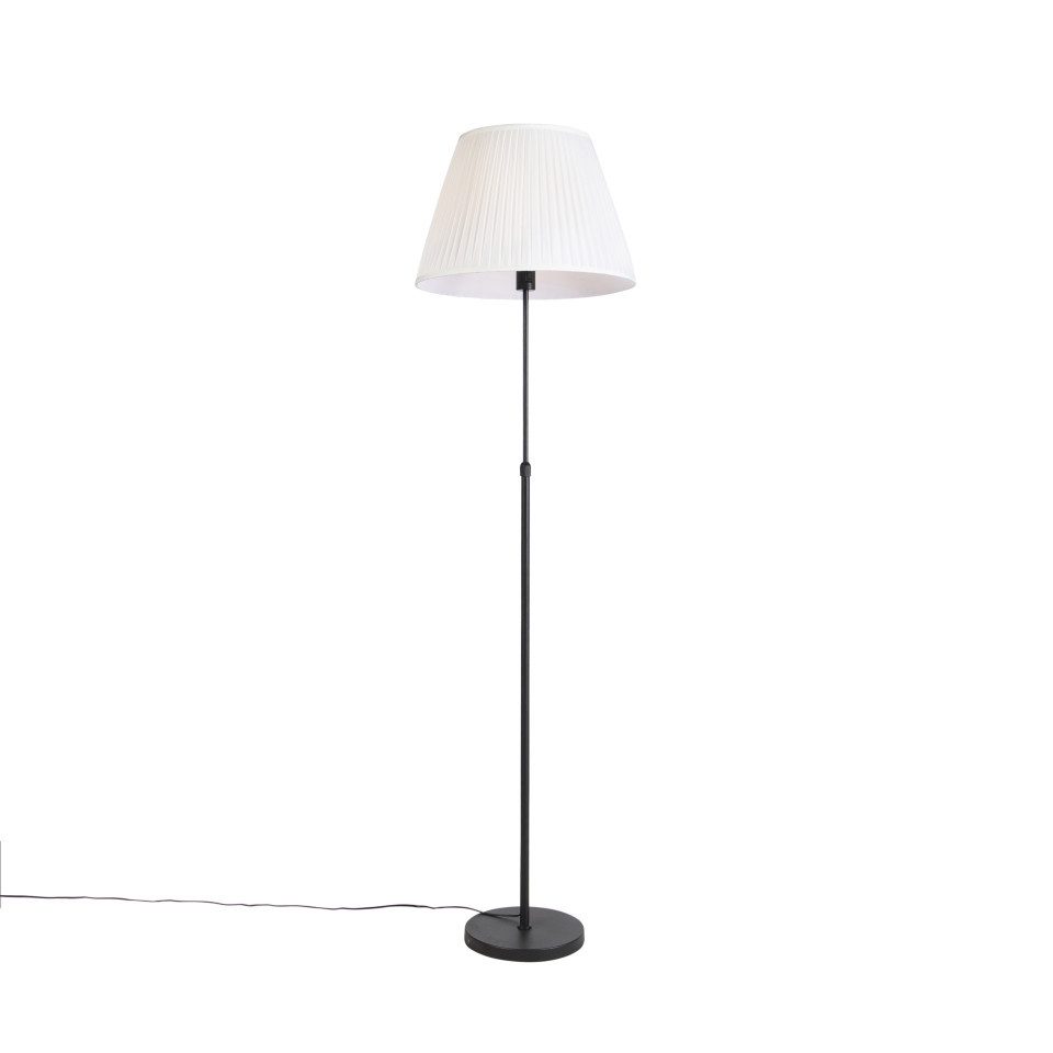 Qazqa Stehlampe Parte fl, ohne Leuchtmittel, Warmweiß, QAZQA Stehlampe, e27, Crème, Stahl, Modern