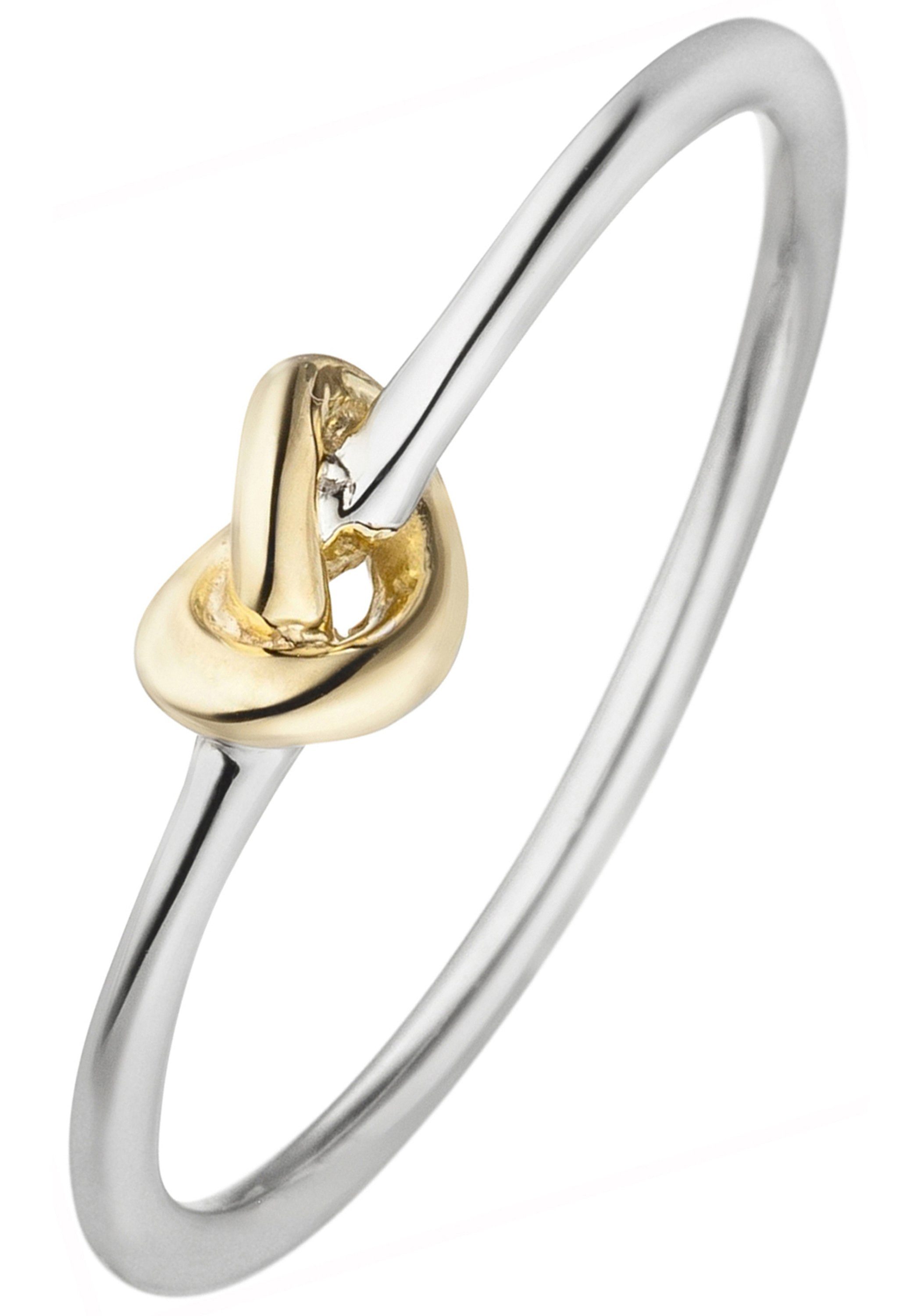 JOBO Fingerring Knoten, 925 Silber bicolor vergoldet günstig online kaufen