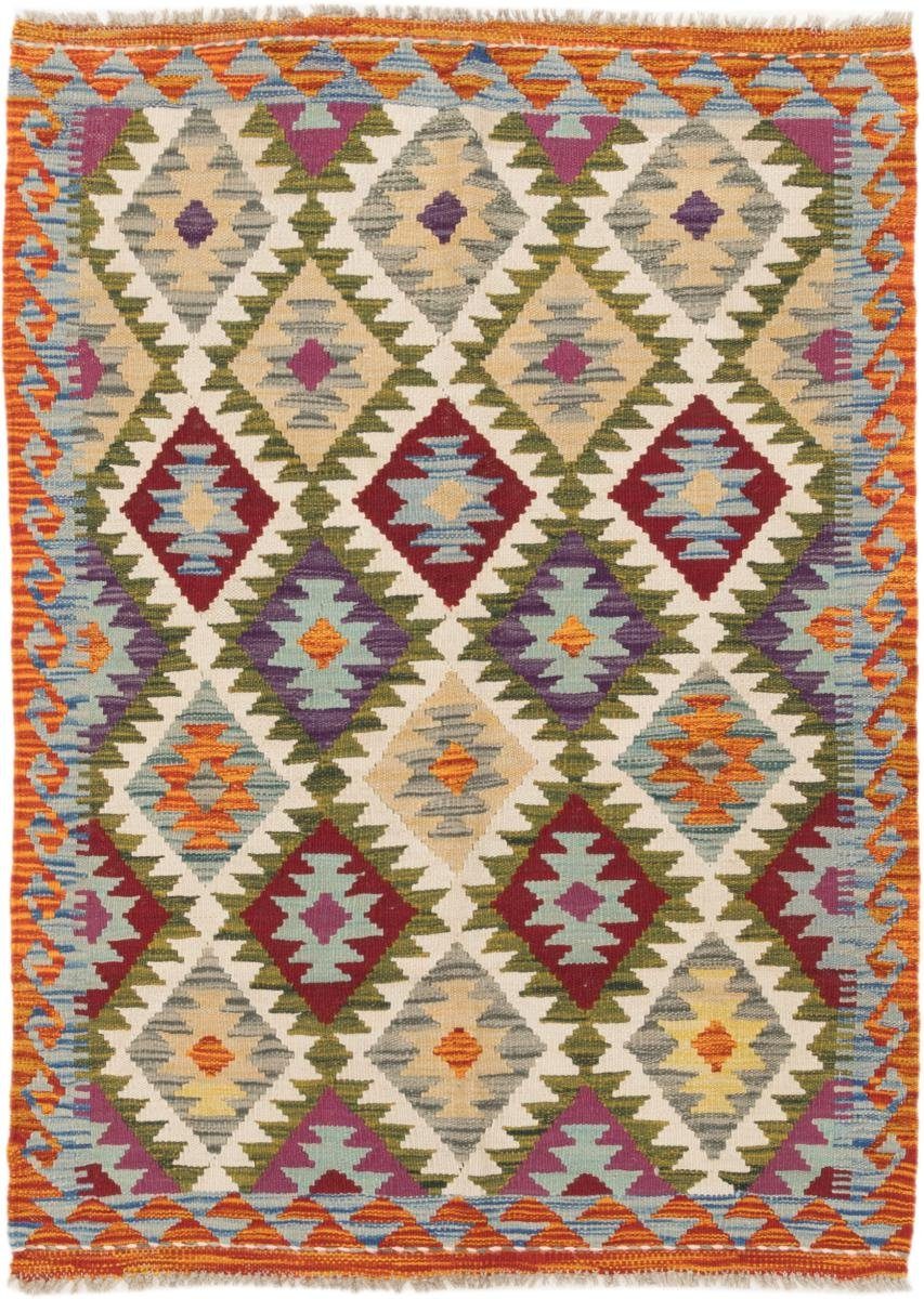 Orientteppich Kelim Afghan 104x144 Handgewebter Orientteppich, Nain Trading, rechteckig, Höhe: 3 mm