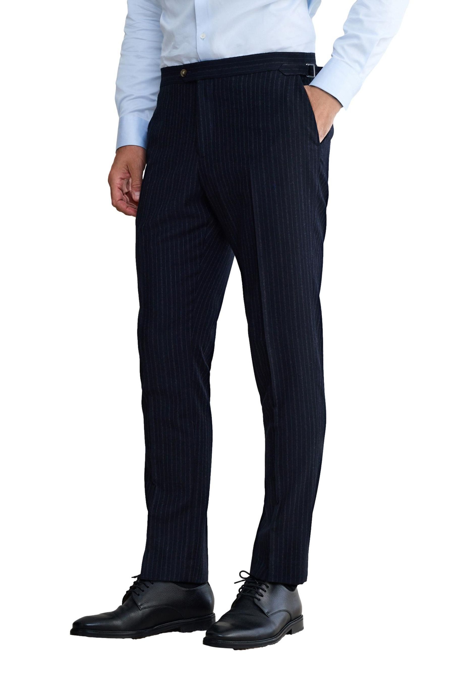 Next Stoffhose Gestreifte Tailored Fit Signature Anzughose, Wolle (1-tlg)