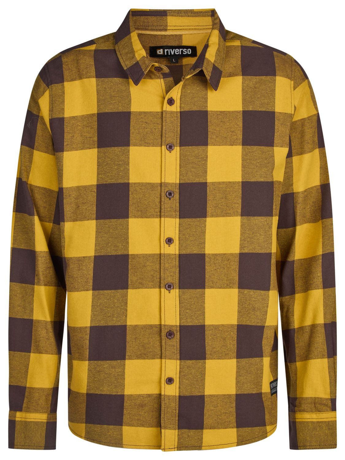 riverso Langarmhemd Herren Karohemd RIVArne Regular Fit (1-tlg)