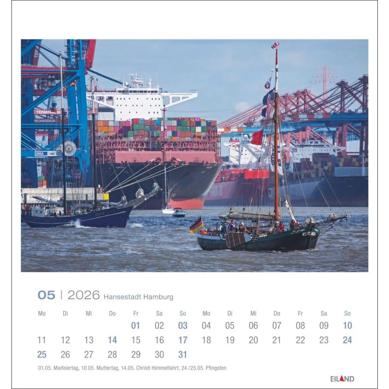 Wandkalender Hansestadt Hamburg Postkartenkalender 2026